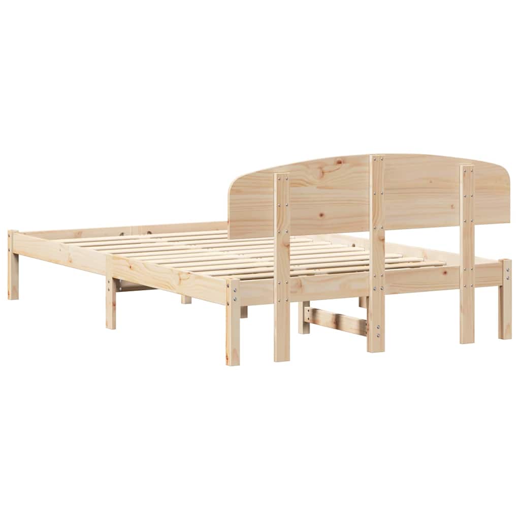 Sengestel Naturfarvet 120 x 190 cm Massiv fyrretræ