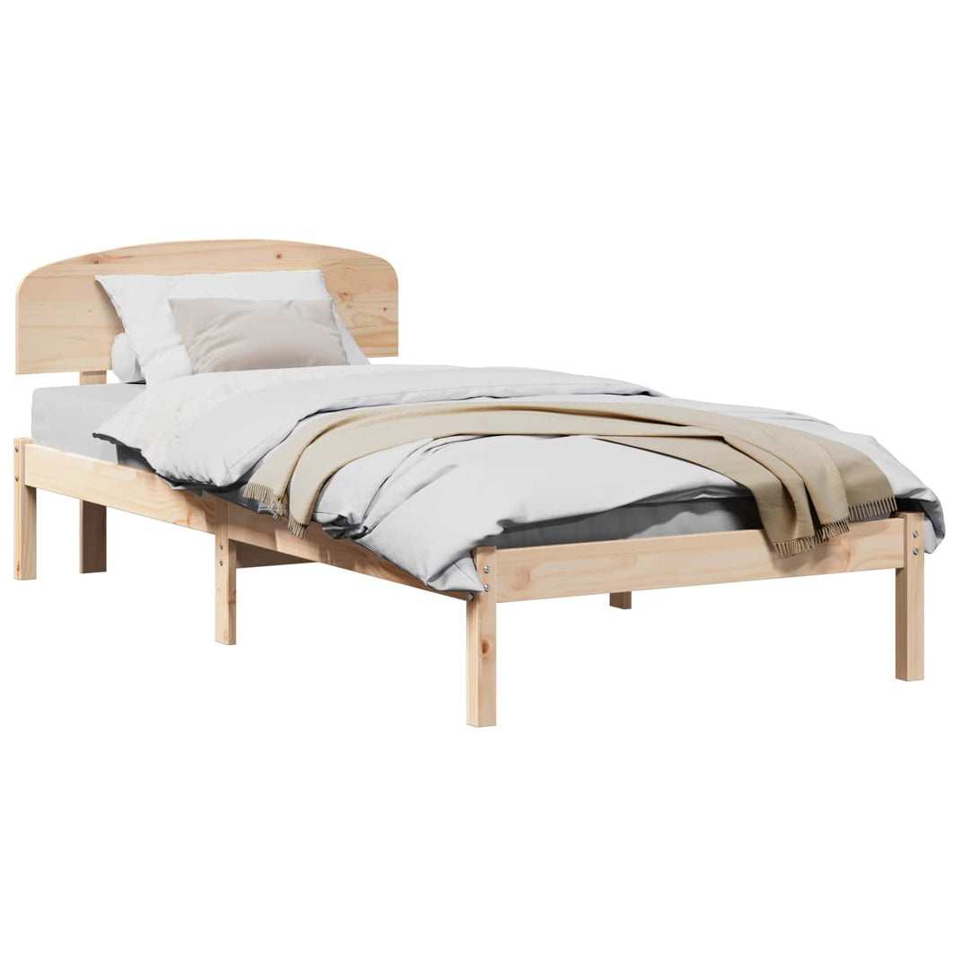 Sengestel Naturfarvet 90 x 200 cm Massiv fyrretræ