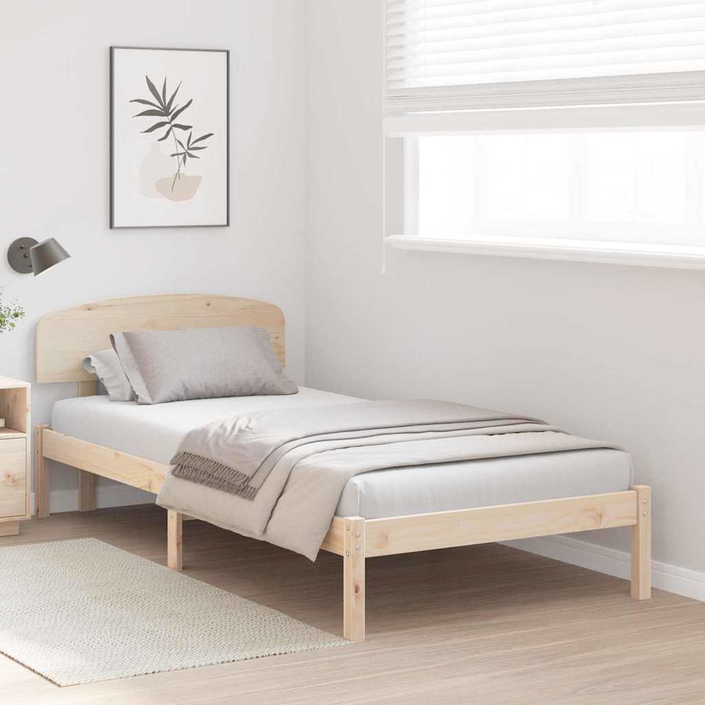 Sengestel Naturfarvet 80 x 200 cm Massiv fyrretræ