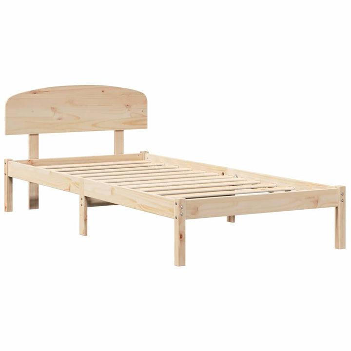 Sengestel Naturfarvet 75 x 190 cm Massiv fyrretræ
