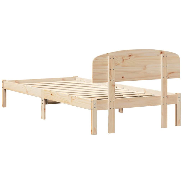 Sengestel Naturfarvet 75 x 190 cm Massiv fyrretræ
