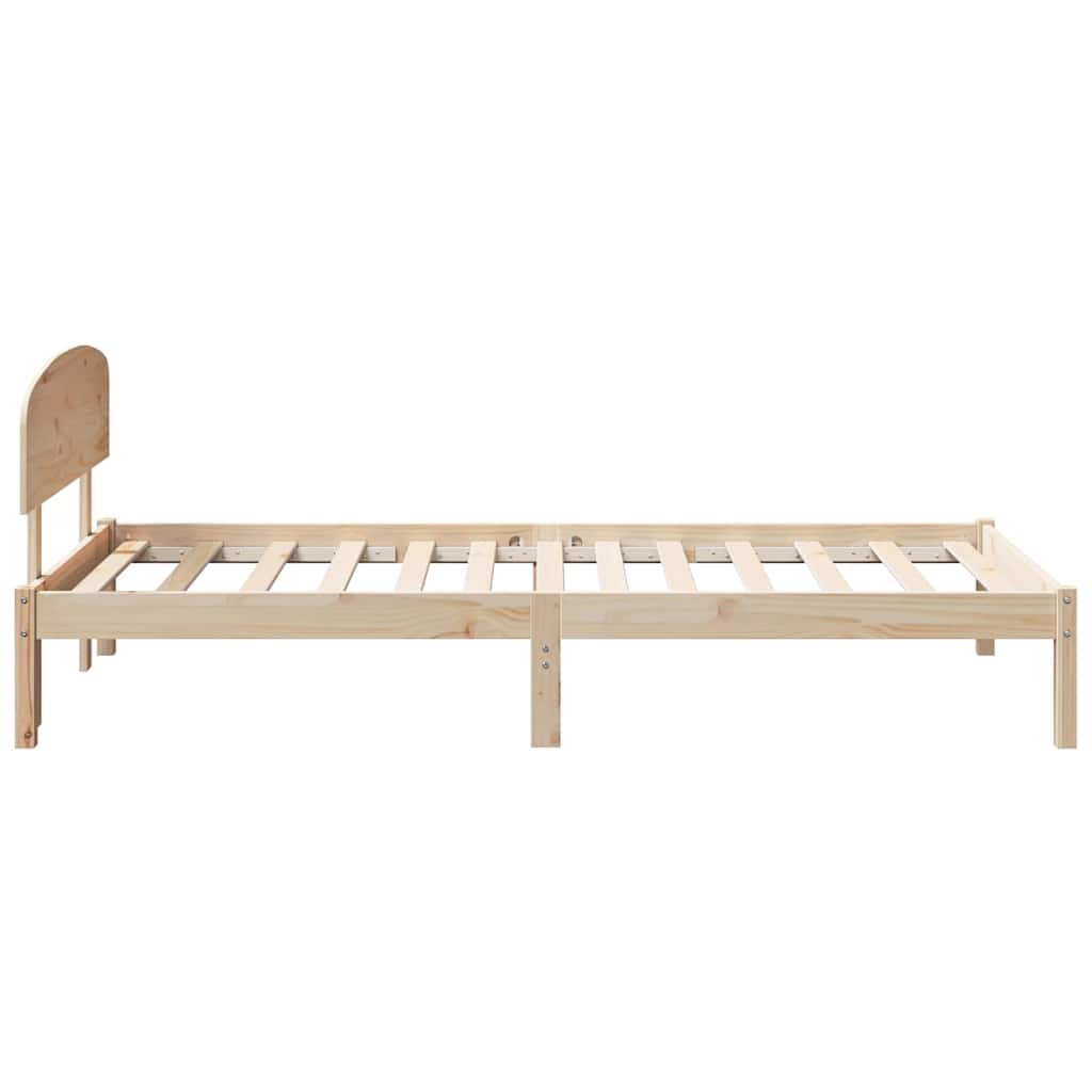 Sengestel Naturfarvet 75 x 190 cm Massiv fyrretræ