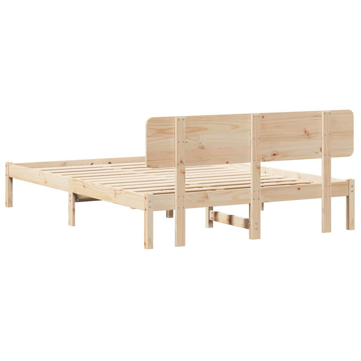 Sengestel Naturfarvet 160 x 200 cm Massiv fyrretræ