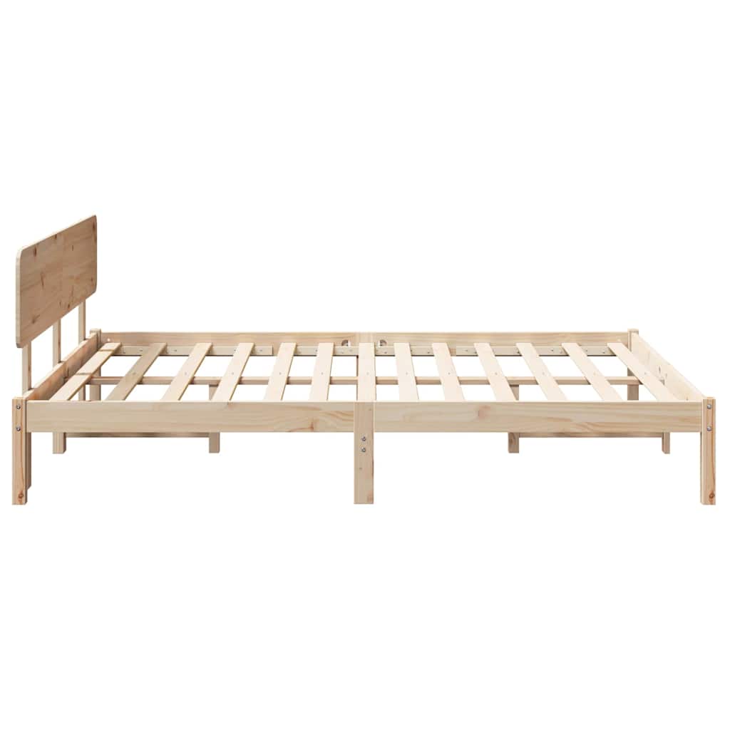 Sengestel Naturfarvet 160 x 200 cm Massiv fyrretræ