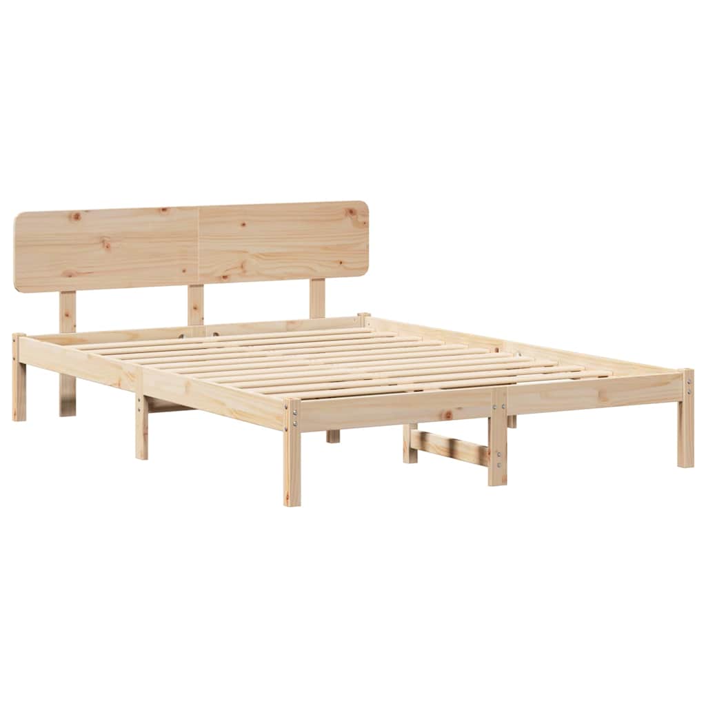 Sengestel Naturfarvet 150 x 200 cm Massiv fyrretræ