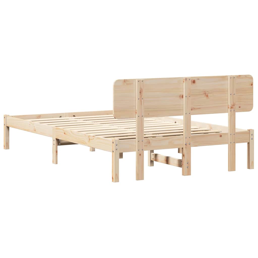 Sengestel Naturfarvet 120 x 200 cm Massiv fyrretræ