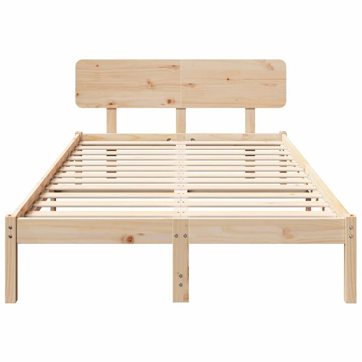 Sengestel Naturfarvet 120 x 200 cm Massiv fyrretræ