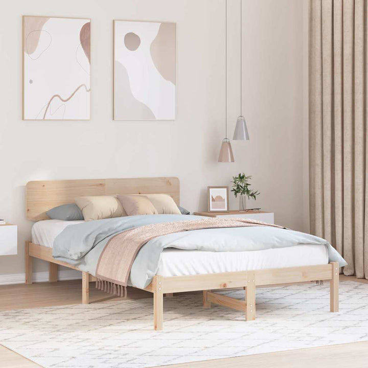Sengestel Naturfarvet 120 x 190 cm Massiv fyrretræ