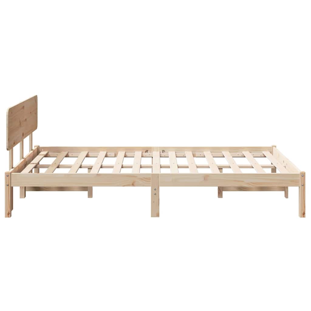Sengestel Naturfarvet 120 x 190 cm Massiv fyrretræ