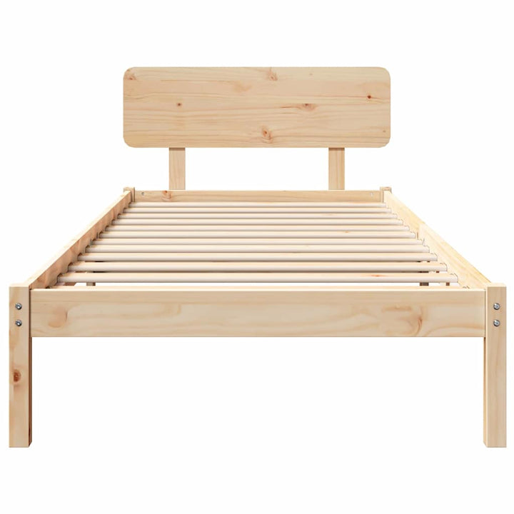 Sengestel Naturfarvet 90 x 200 cm Massiv fyrretræ