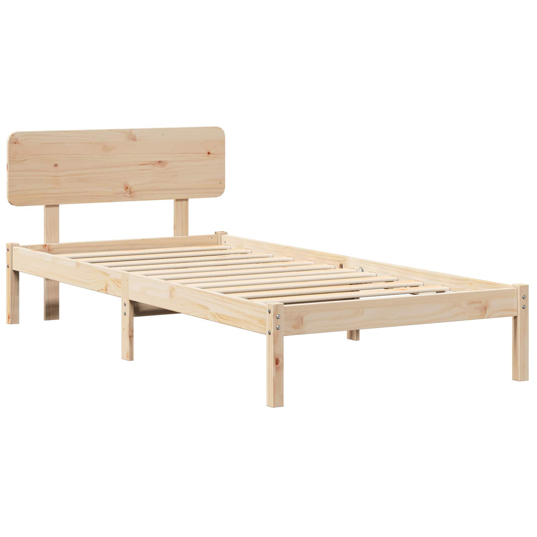 Sengestel Naturfarvet 90 x 190 cm Massiv fyrretræ