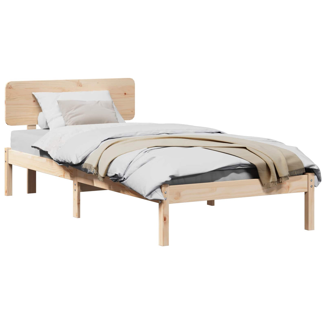 Sengestel Naturfarvet 75 x 190 cm Massiv fyrretræ