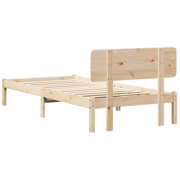 Sengestel Naturfarvet 75 x 190 cm Massiv fyrretræ