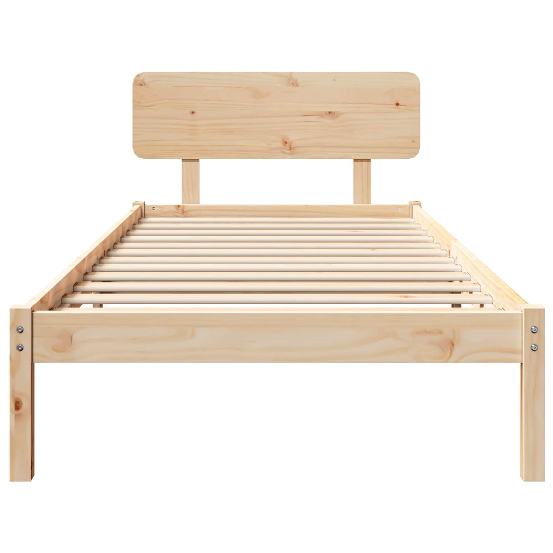 Sengestel Naturfarvet 75 x 190 cm Massiv fyrretræ