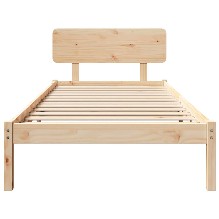 Sengestel Naturfarvet 75 x 190 cm Massiv fyrretræ