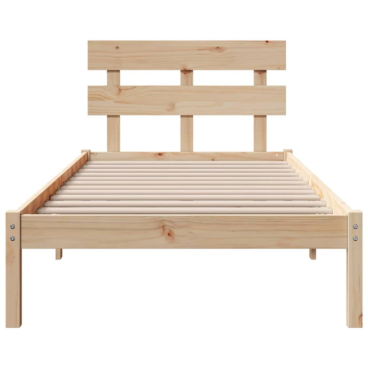 Sengestel med hovedgærde Brun 100 x 200 cm Massivt fyrretræ