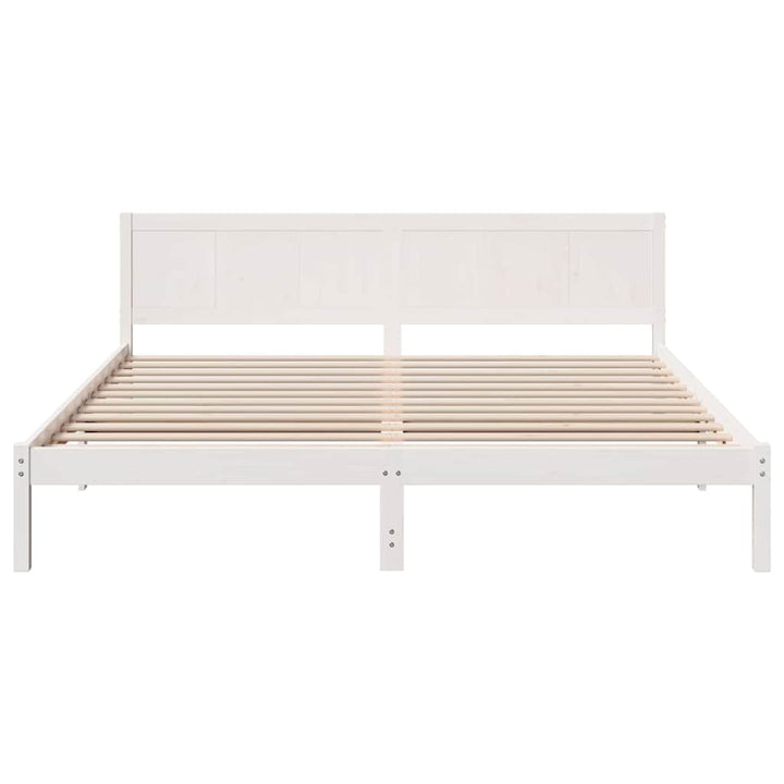 Sengestel Hvid 180 x 200 cm Massivt fyrretræ