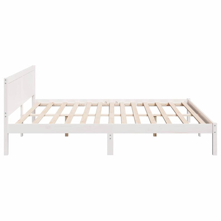 Sengestel Hvid 180 x 200 cm Massivt fyrretræ