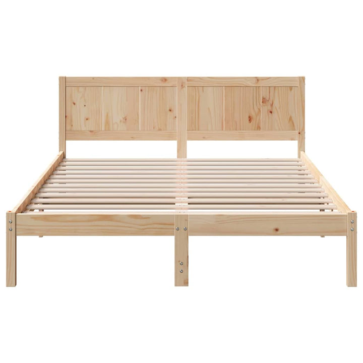 Sengestel Brun 150 x 200 cm Massivt fyrretræ