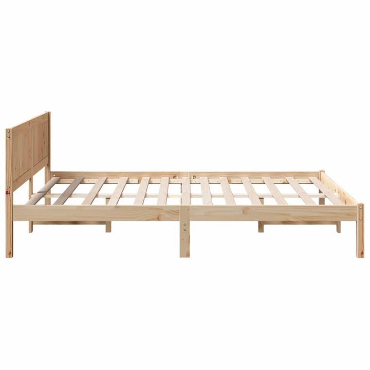 Sengestel Brun 150 x 200 cm Massivt fyrretræ
