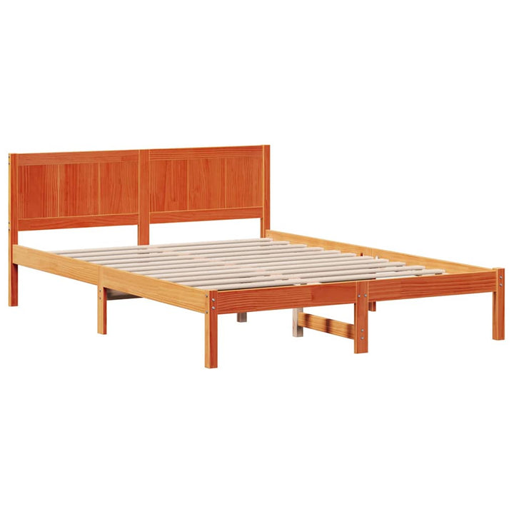 Sengestel Brun 140 x 200 cm Massivt fyrretræ