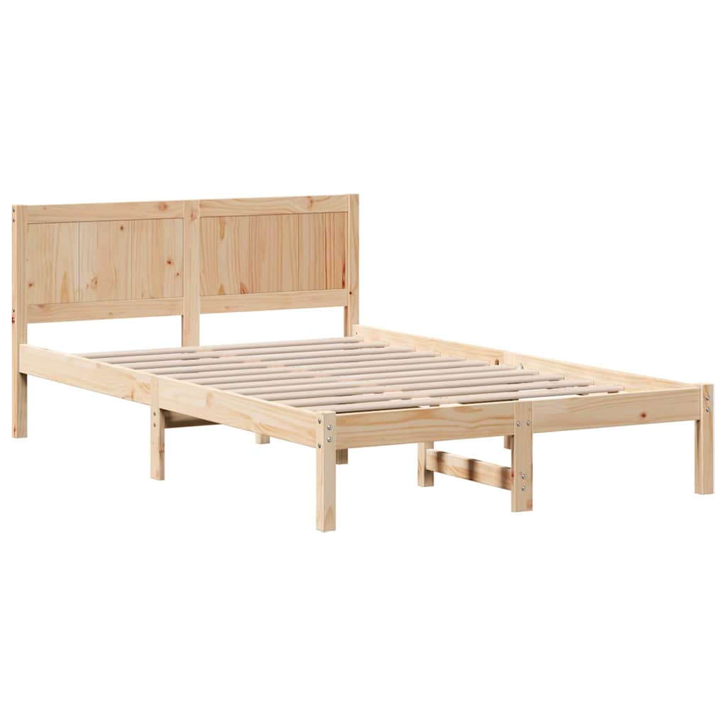 Sengestel Brun 140 x 190 cm Massivt fyrretræ