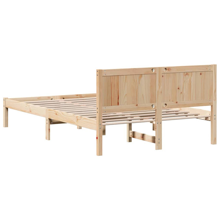 Sengestel Brun 140 x 190 cm Massivt fyrretræ