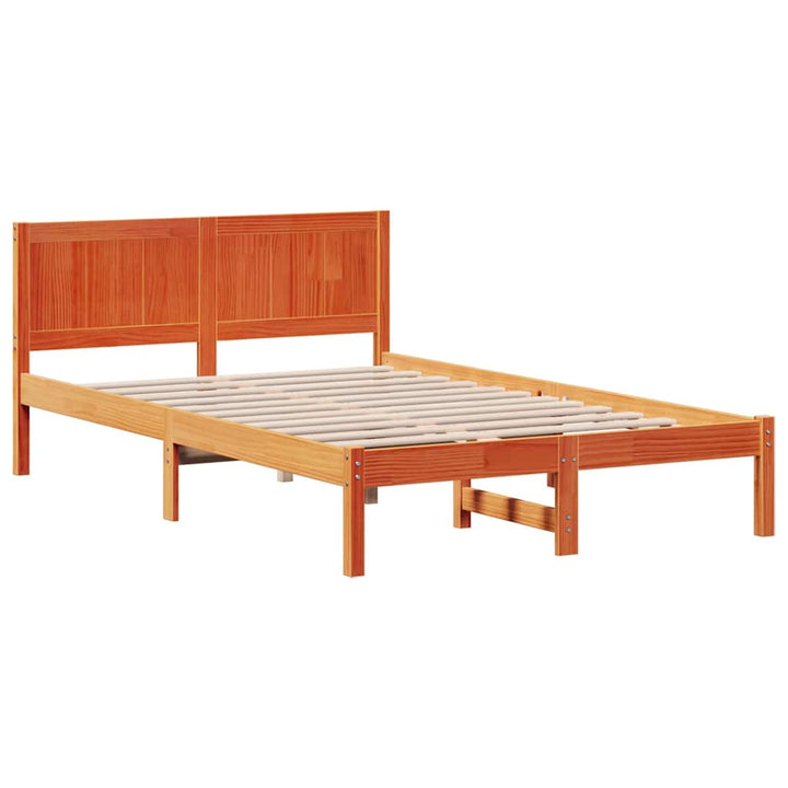 Sengestel Brun 140 x 190 cm Massivt fyrretræ