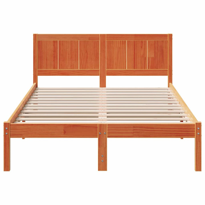 Sengestel Brun 140 x 190 cm Massivt fyrretræ