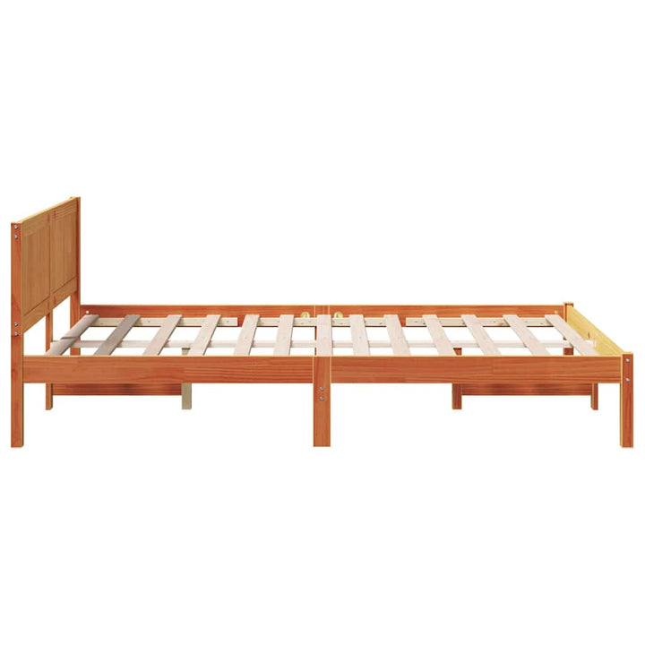 Sengestel Brun 140 x 190 cm Massivt fyrretræ