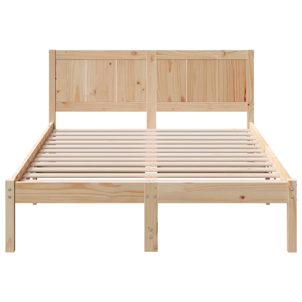 Sengestel Brun 135 x 190 cm Massivt fyrretræ