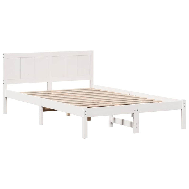 Sengestel Hvid 120 x 190 cm Massivt fyrretræ