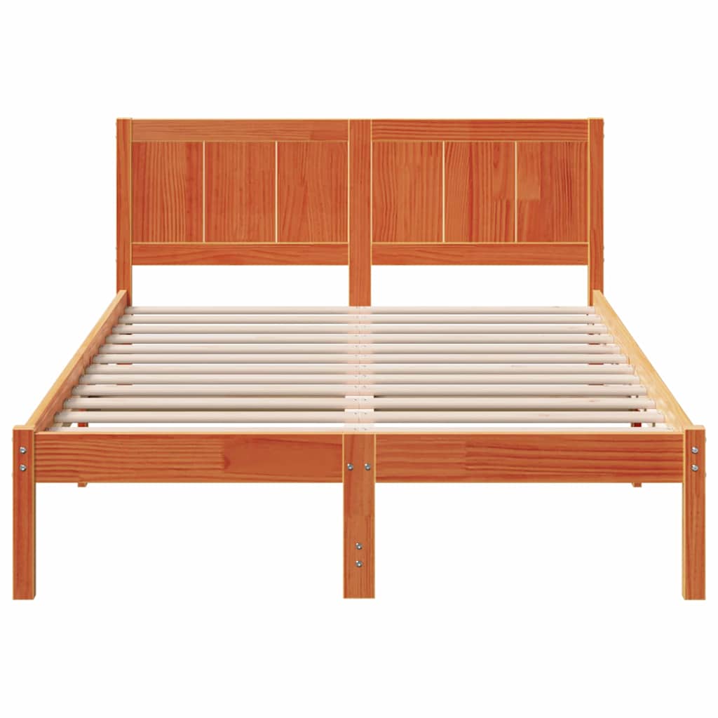 Sengestel Brun 120 x 190 cm Massivt fyrretræ