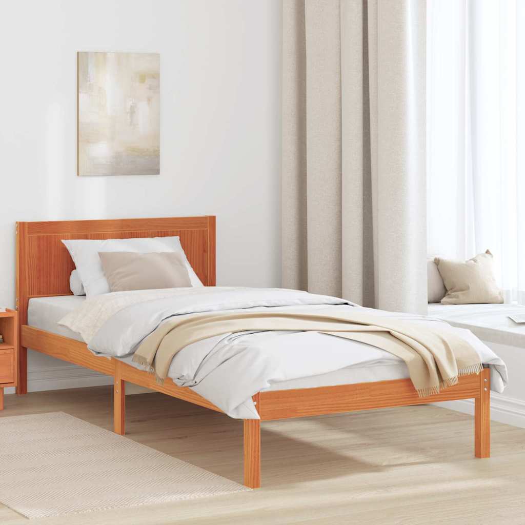 Sengestel Brun 80 x 200 cm Massivt fyrretræ