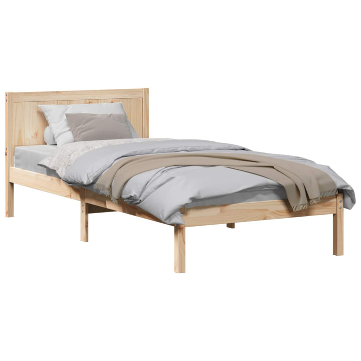 Sengestel Brun 90 x 200 cm Massivt fyrretræ