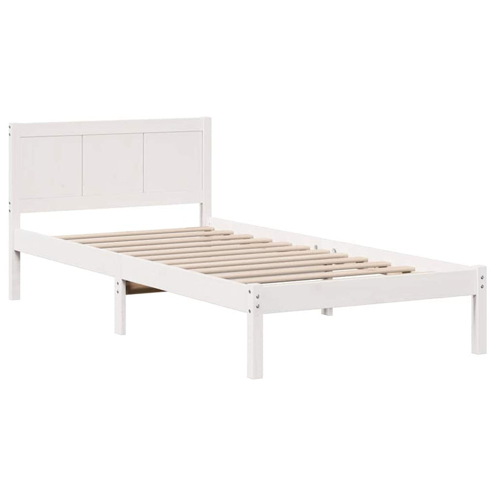 Sengestel Hvid 100 x 200 cm Massivt fyrretræ