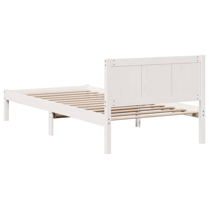 Sengestel Hvid 100 x 200 cm Massivt fyrretræ