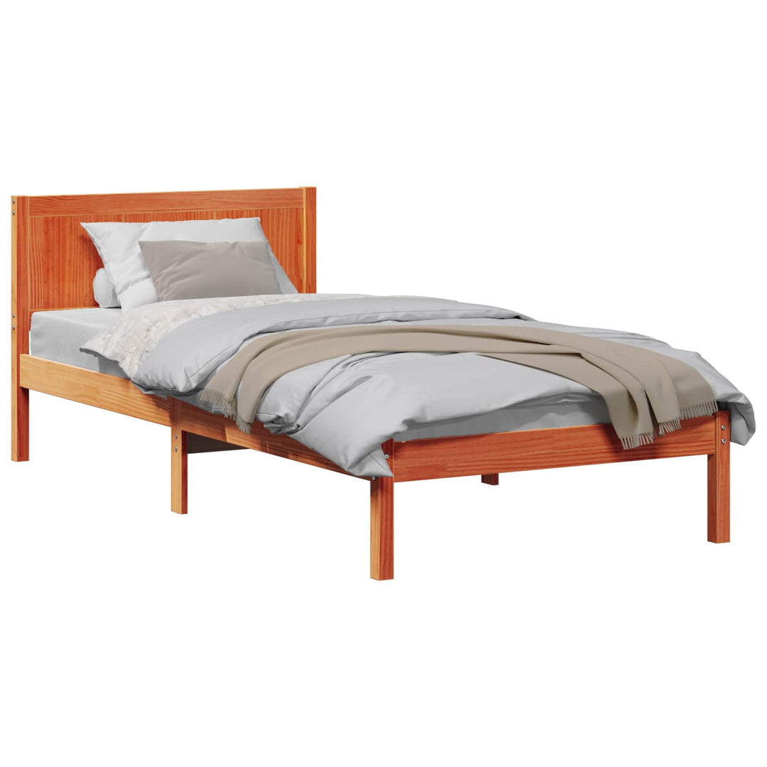 Sengestel Brun 100 x 200 cm Massivt fyrretræ