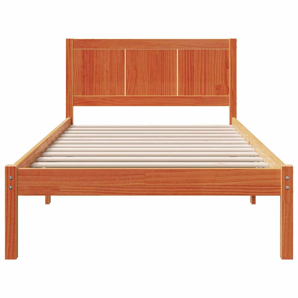 Sengestel Brun 100 x 200 cm Massivt fyrretræ