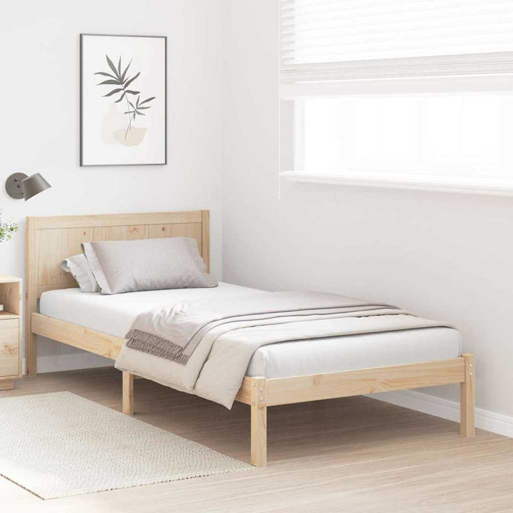 Sengestel Brun 75 x 190 cm Massivt fyrretræ