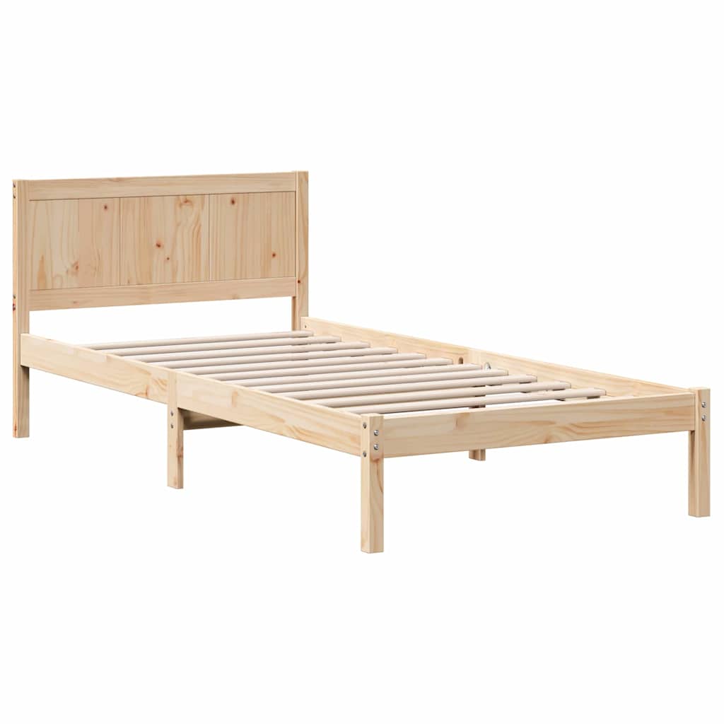 Sengestel Brun 75 x 190 cm Massivt fyrretræ