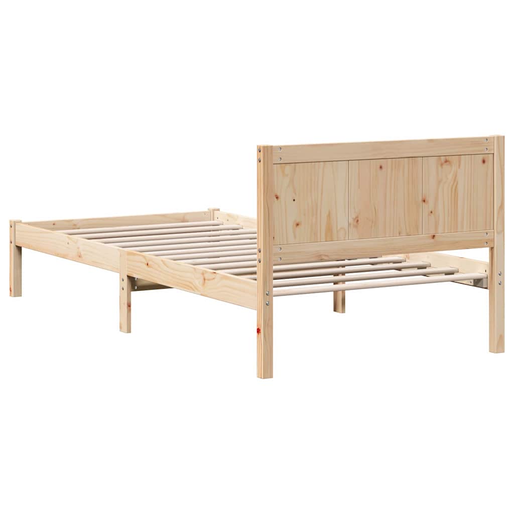 Sengestel Brun 75 x 190 cm Massivt fyrretræ