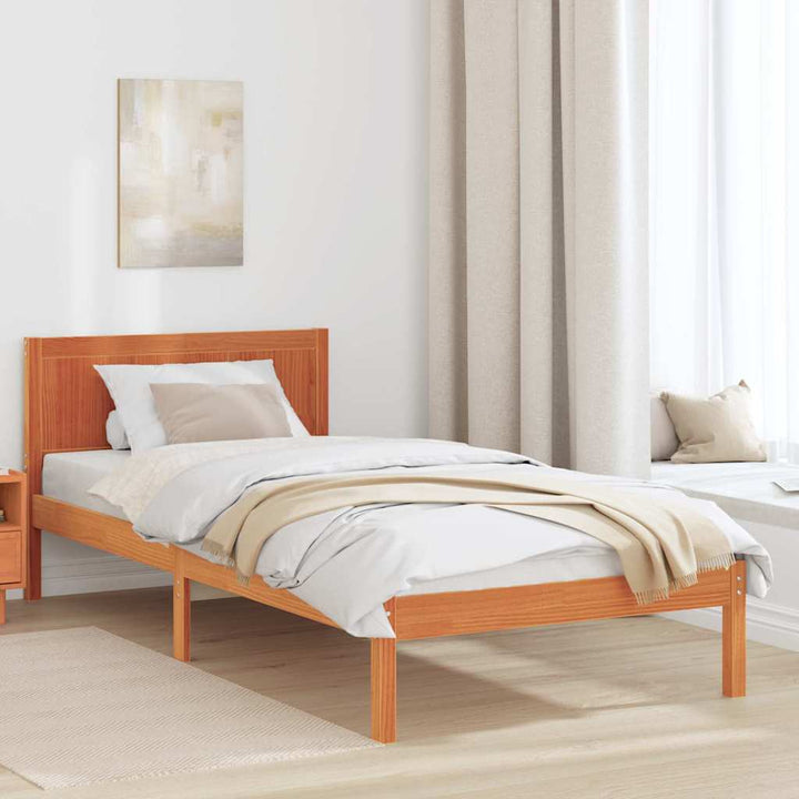 Sengestel Brun 75 x 190 cm Massivt fyrretræ