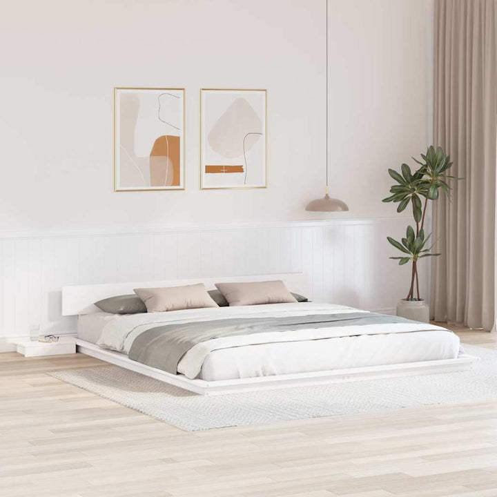 Sengestel Hvid 180 x 200 cm træ