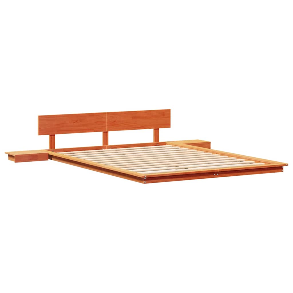 Sengestel Brun 150 x 200 cm træ