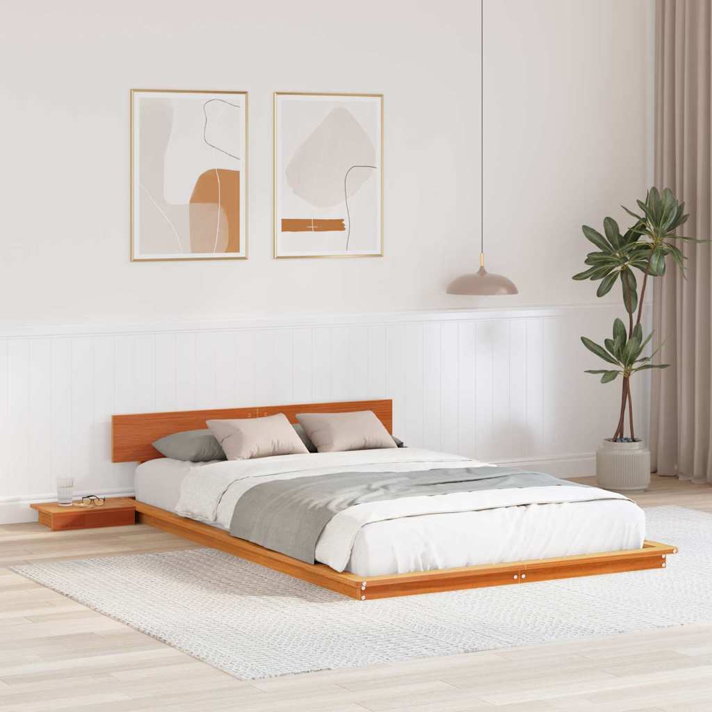 Sengestel Brun 140 x 190 cm træ