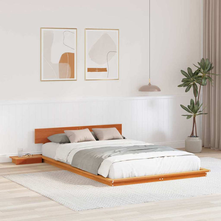 Sengestel Brun 140 x 190 cm træ