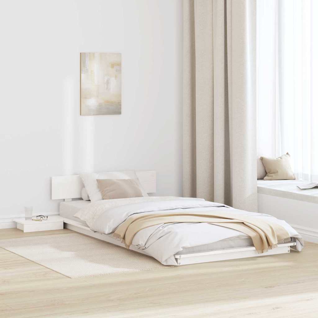 Sengestel Hvid 80 x 200 cm træ