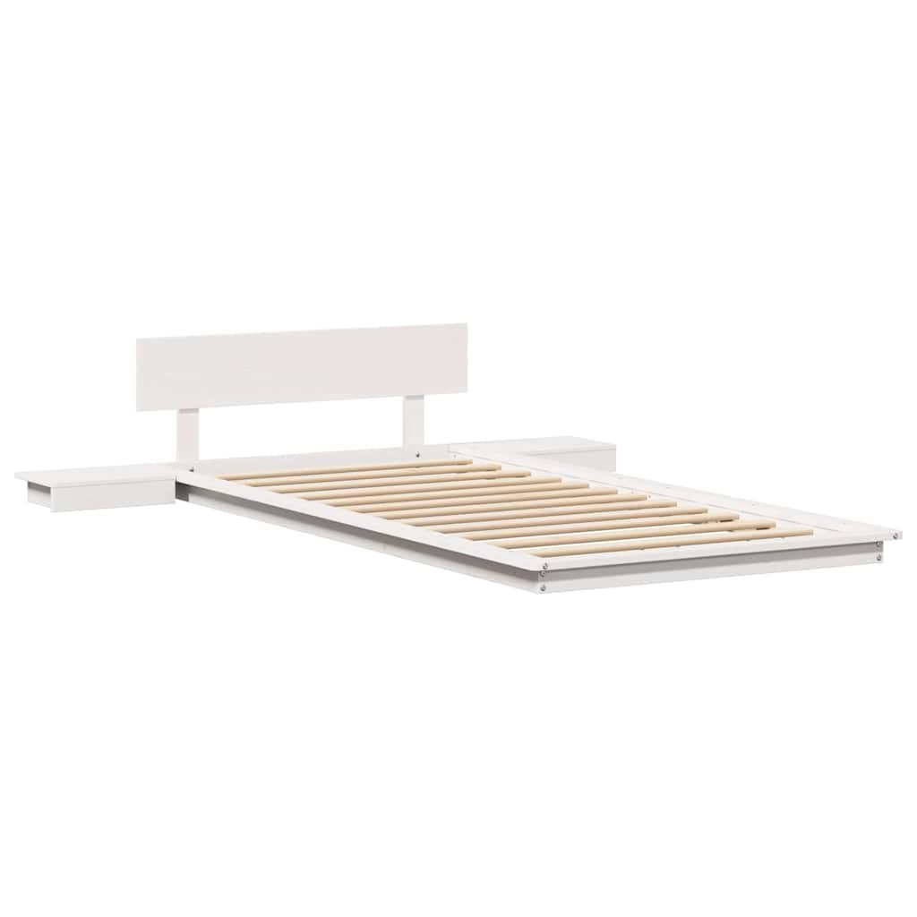 Sengestel Hvid 80 x 200 cm træ