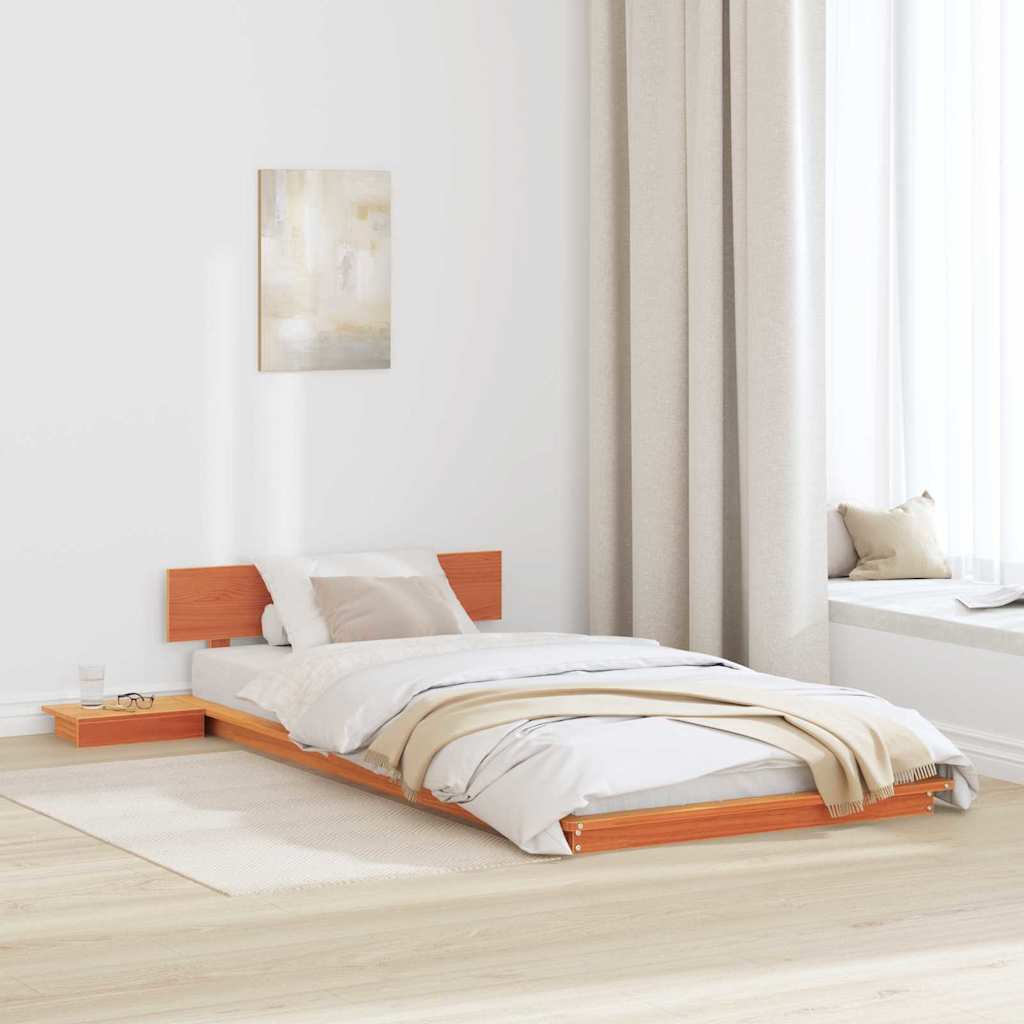 Sengestel Brun 75 x 190 cm træ